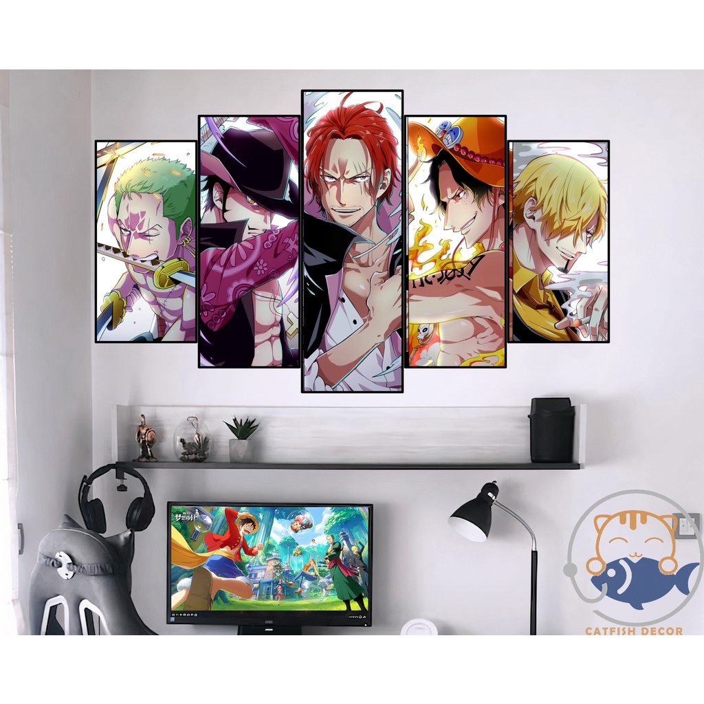 Tranh dán tường decor trang trí phòng ONE PIECE