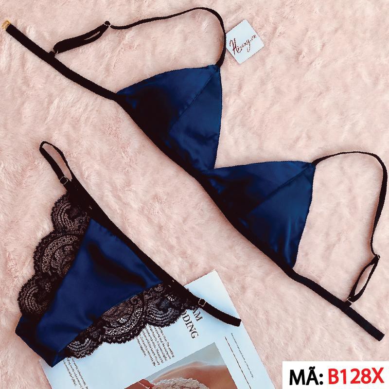 HISEXY Set Đồ Lót Bralette Lụa Satin Cao Cấp Thiết Kế Gọng Mỏng Kiểu quần V | BigBuy360 - bigbuy360.vn