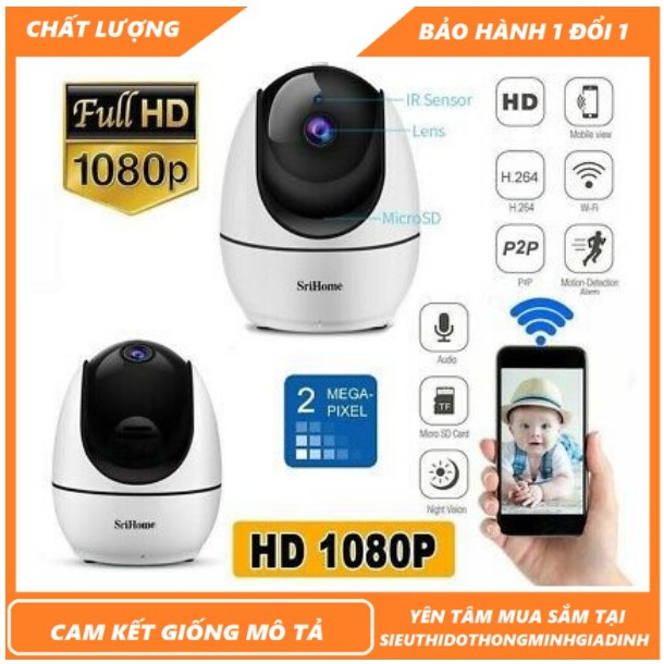 Camera Wifi - Camera Srihome SH026 -3.0Mpx Full HD-30fps s Đàm Thoại thumbnail