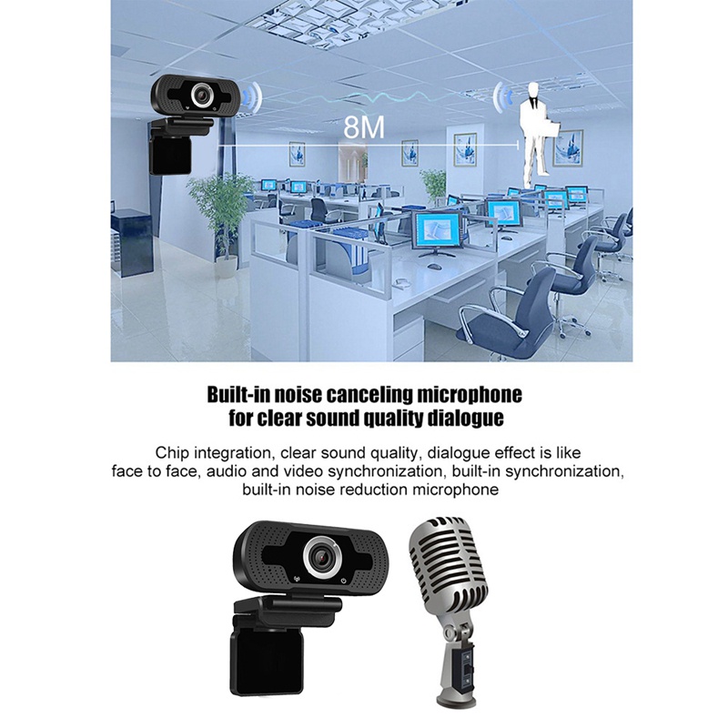 Webcam 1080p 30fps 2m Pixels Full Hd Tích Hợp Micro Cho Skype Youtube Pc Laptop | BigBuy360 - bigbuy360.vn