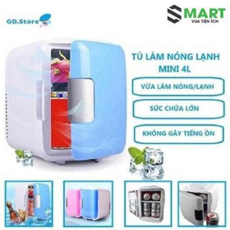 KIEN19 Tủ Lạnh Mini Car Cooler 4L 2 Chiều Dùng Điện DC-12V Trên Xe Hơi, Ô Tô Và 220V