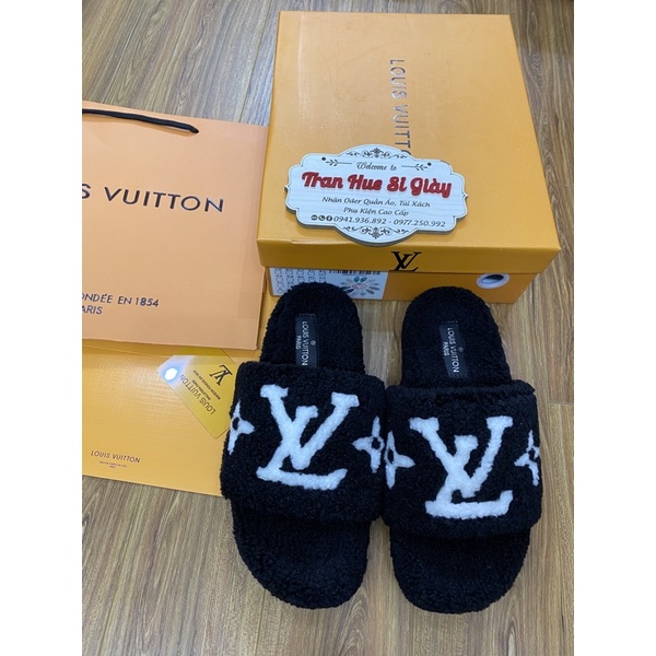Dép lông siêu cấp Lv_full box xịn xò_giày lv