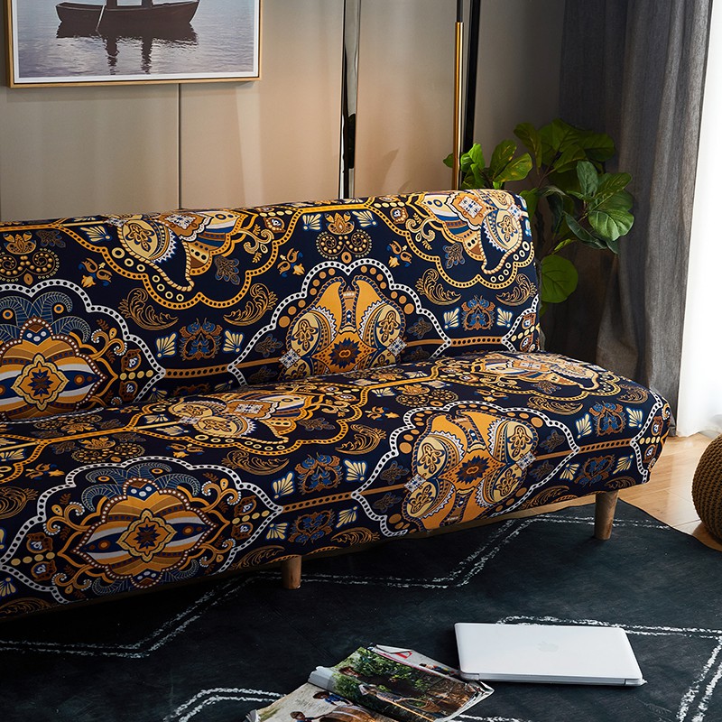 Vỏ Bọc Ghế Sofa giường bọc toàn bộ Sofa gấp Mẫu in cổ điển Sofa có thể gập lại Nắp chống trượt Sofa giường