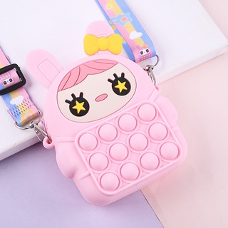 Túi Đeo Chéo Silicon Pop It Búp Bê Cho Bé