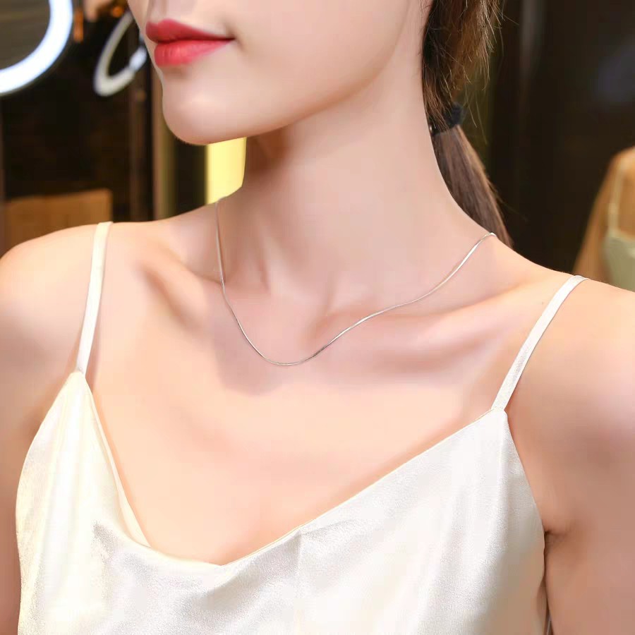 Dây chuyền bạc nữ DaLiA Jewelry đủ loại dây đơn lẻ không cần mặt, đeo thanh lịch xuất xắc, bạc ta bạc ý - DC100