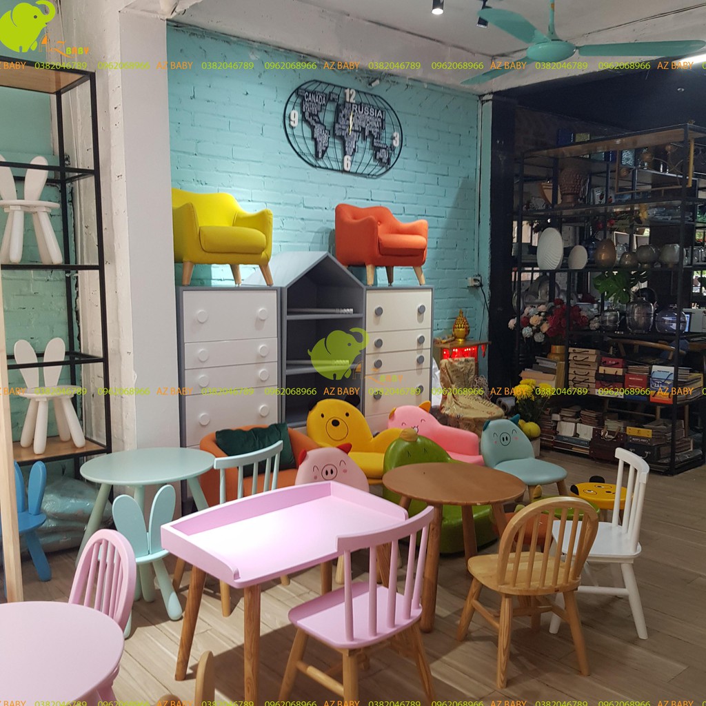 Bàn ghế gỗ sồi cho trẻ mầm non học bài - Ghế gỗ ngồi học cho bé - AZbaby | BigBuy360 - bigbuy360.vn