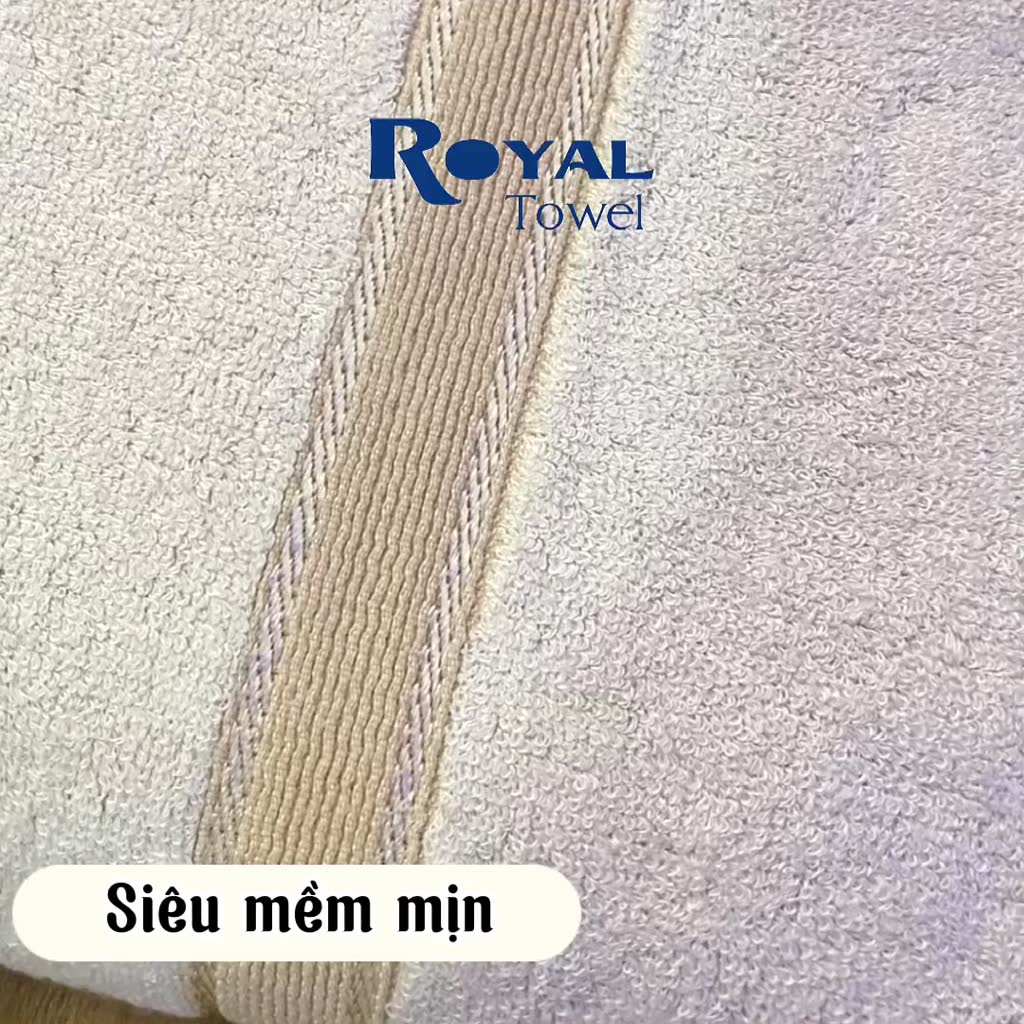 Khăn mặt sợi tre Royal Towel 30x50cm thấm hút tốt, không đổ lông, không ra màu | BigBuy360 - bigbuy360.vn