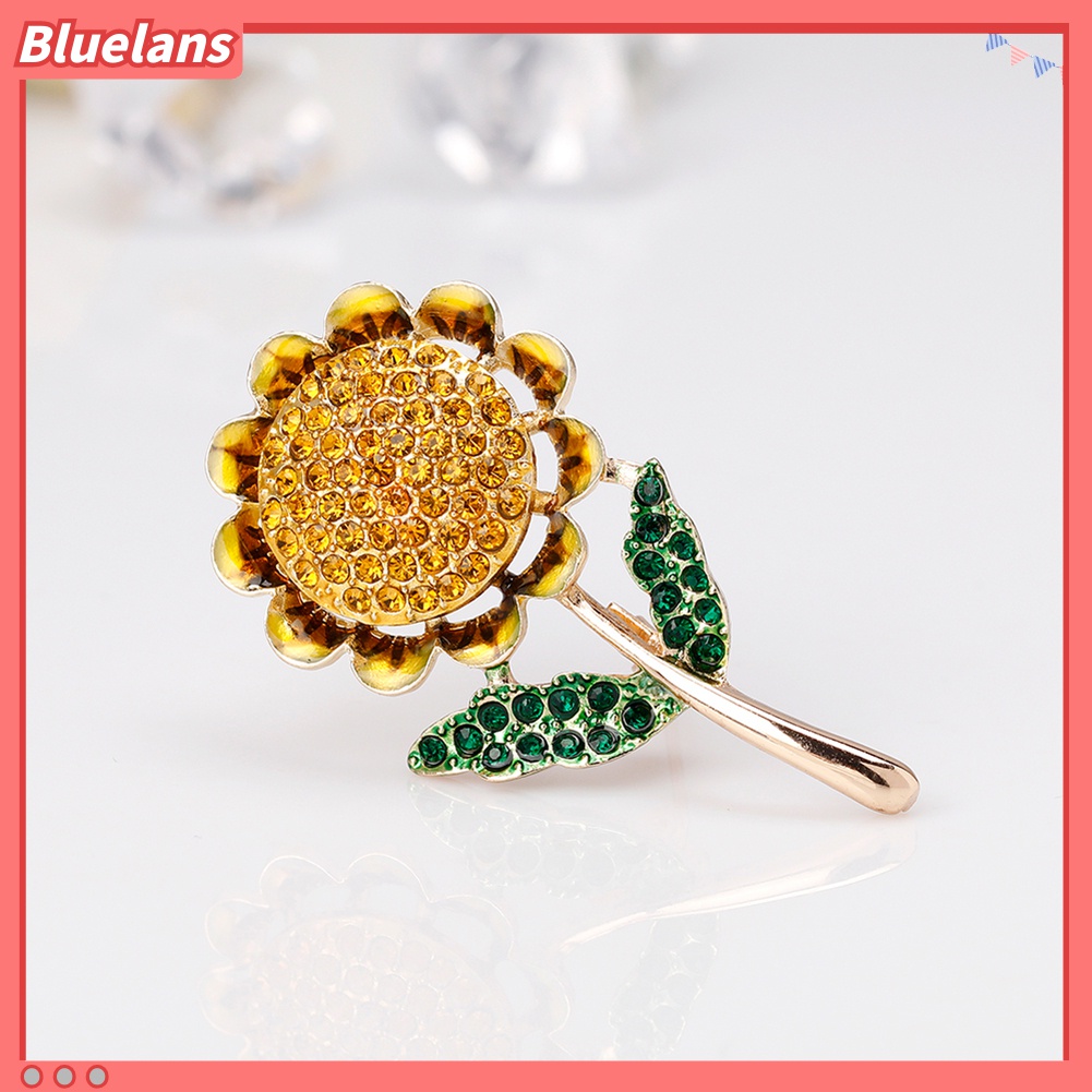 Ghim Cài Áo Hình Hoa Hướng Dương Đính Đá Nhân Tạo Thời Trang Cho Nữ
