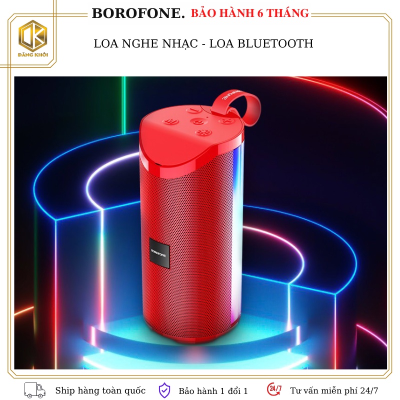 Loa không dây kết nối bluetooth mini Borofone BR5  đèn lead nhiều mầu công nghệ BT 5.0 chính hãng bảo hành 6 tháng