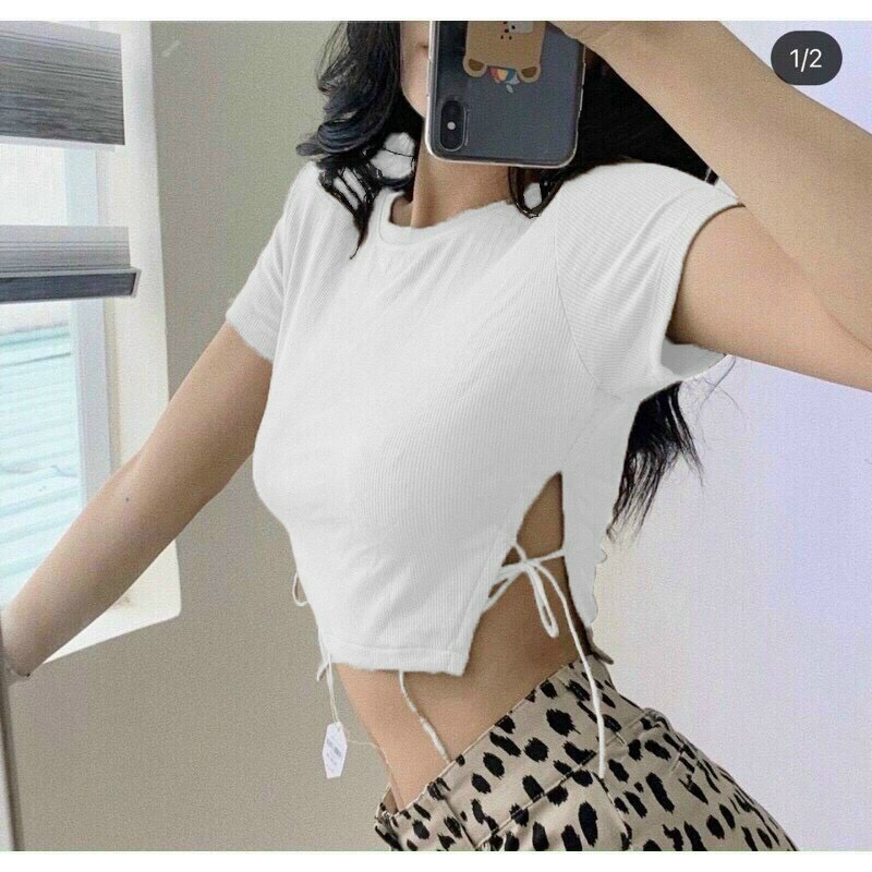áo croptop kiểu xẻ tà A2