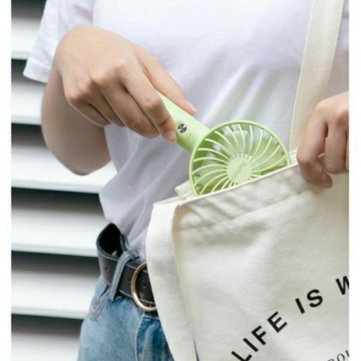 Quạt tích điện mini Yoobao F3S  dung lượng 3000mAh, liên tục 11 tiếng, tặng dây đeo silicon cùng màu.Hàng chính hãng