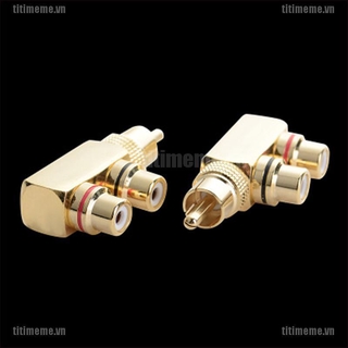 Đầu chuyển đổi rca sang 2 rca mạ vàng
