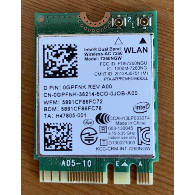 CARD wifi Intel 7260 AC