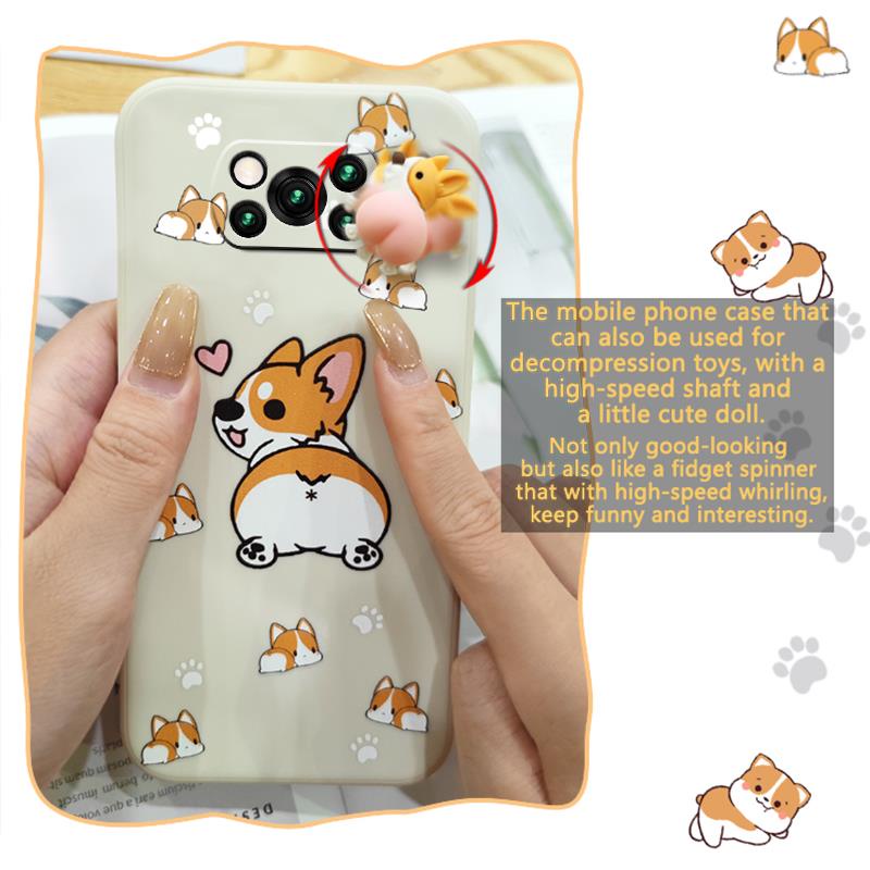 Ốp Điện Thoại Silicon Dẻo Mềm Hình Chú Chó Corgi Cho Xiaomi Poco X3 NFC/X3 Pro/X3