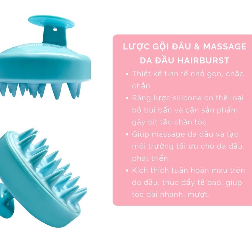 Lược gội đầu và massage da đầu kích thích mọc tóc Hairburst