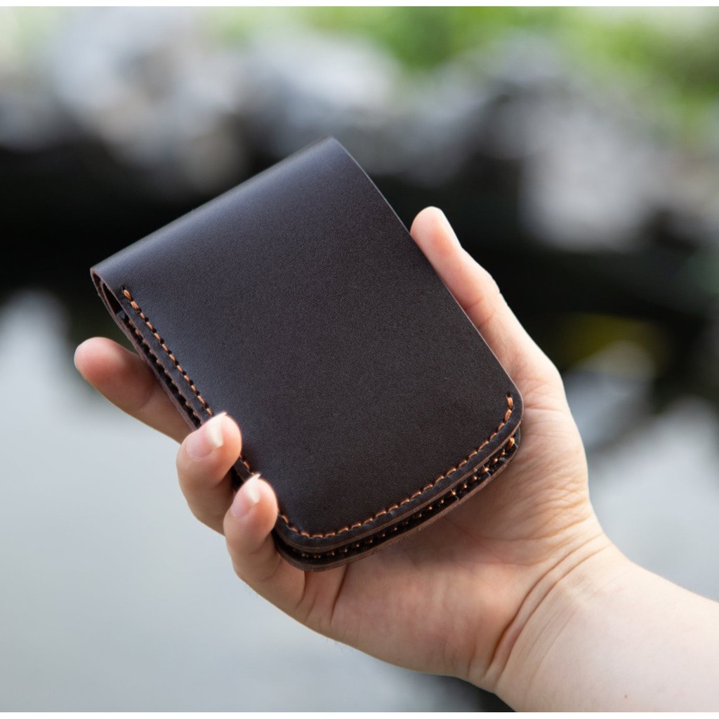 Ví nam mini AD08, bóp nam da bò nguyên tấm may thủ công thiết kế nhỏ gọn đơn giản, bảo hành da 06 tháng - Adonis