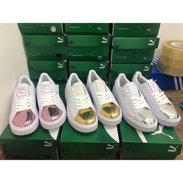 Giày PUMA mũi hồng, mũi bạc, mũi vàng ( full box )