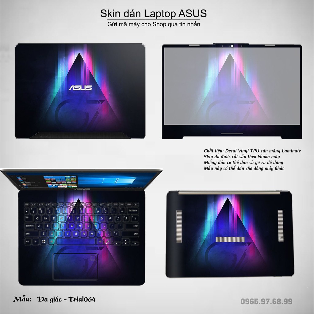 Skin dán Laptop Asus in hình Đa giác _nhiều mẫu 11 (inbox mã máy cho Shop)