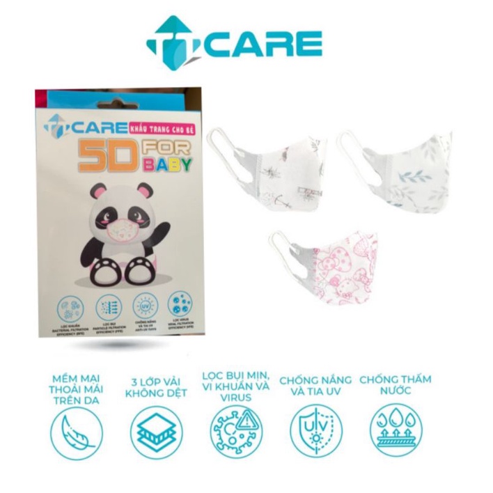 Hộp 10 khẩu trang y tế trẻ em 5D FAMAPRO / TTCARE / TT CARE - Việt Nam