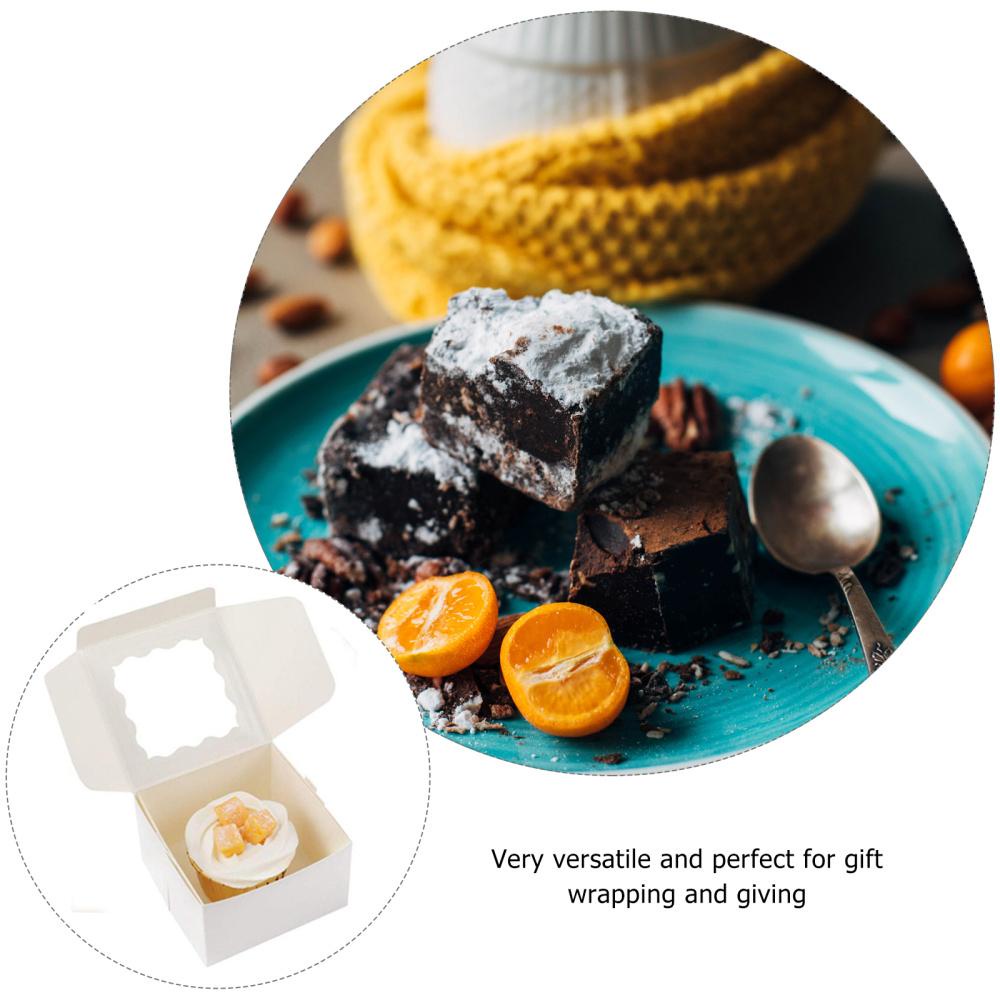 Hộp Đựng Bánh Cupcake Trang Trí Sinh Nhật Màu Trắng