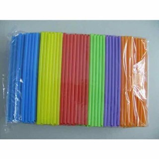 [ST] Bịch 400g Ống hút nước mía đầu nhọn nhiều màu