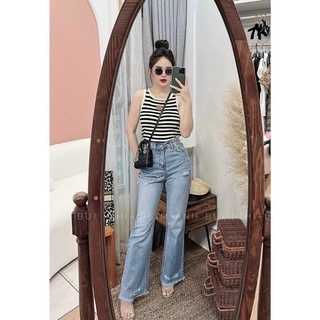 Áo 3 lỗ len kẻ Celinee ( kèm ảnh shop chụp thật )