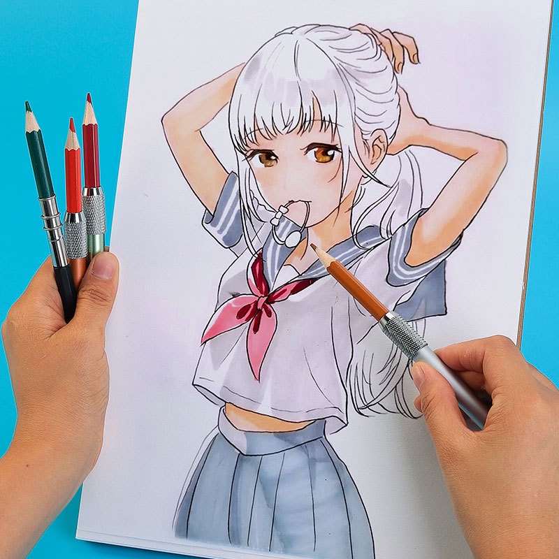 1 Chiếc Giá Đỡ Bút Chì Hai Đầu Bằng Kim Loại Có Thể Điều Chỉnh