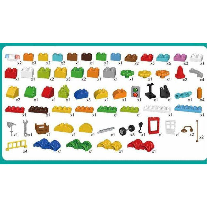 Lego 105 chi tiết Duplo Hãng Feelo