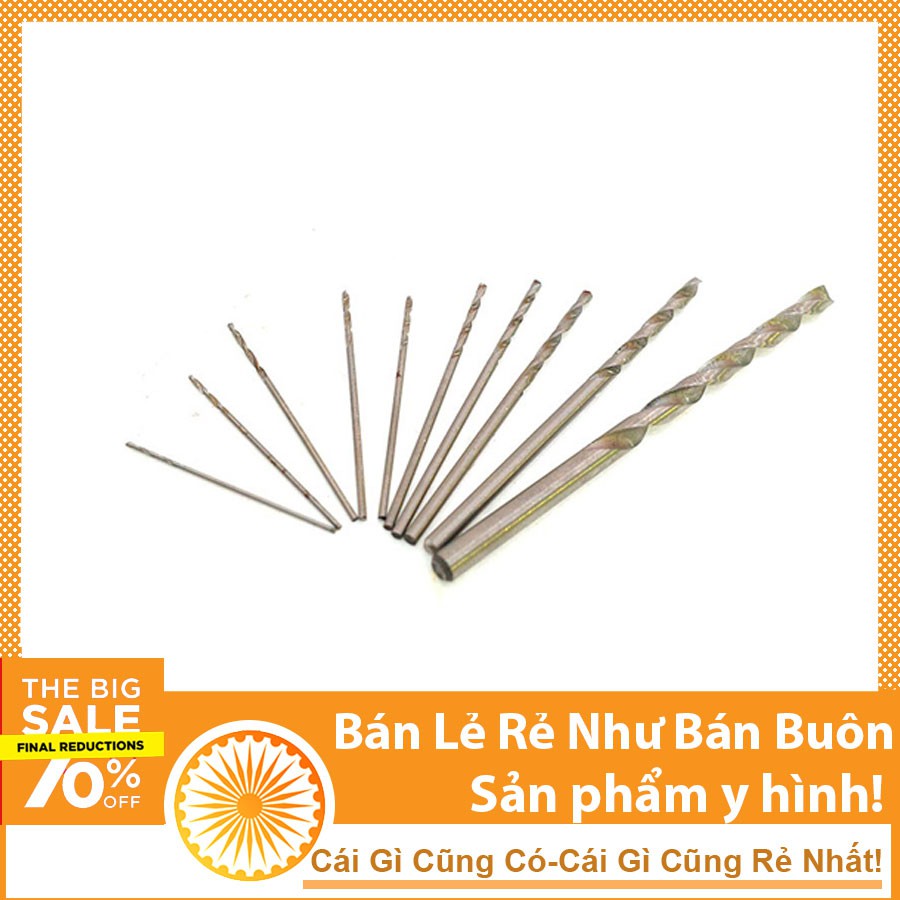 Bộ 11 Mũi Khoan Mini 0.5-0.6-0.7-0.8-0.9-1.0-1.2-1.5-2.0-3.0-5.0mm