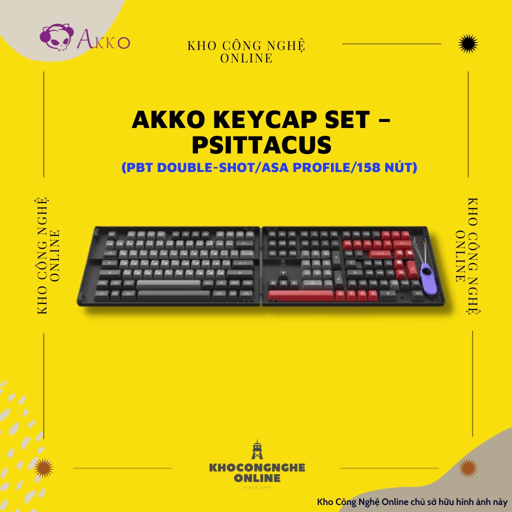 AKKO Keycap set – Psittacus (PBT Double-Shot/ASA profile/158 nút)