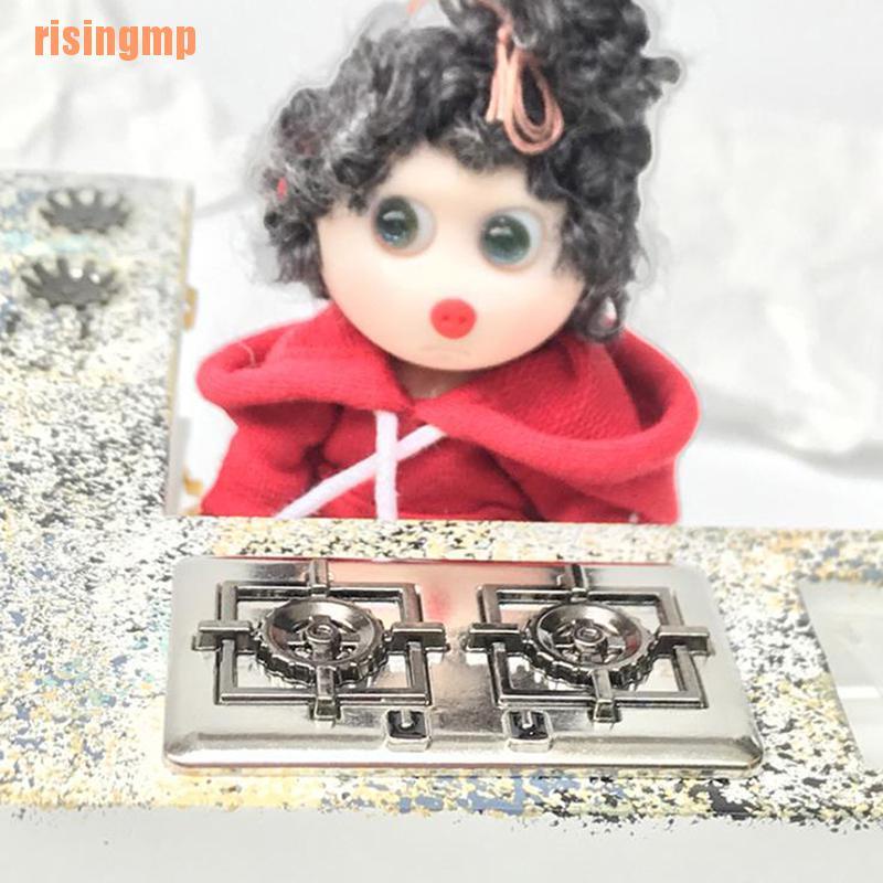 1 Bộ Bếp Ga Kim Loại Cho Búp Bê 1 Cặp