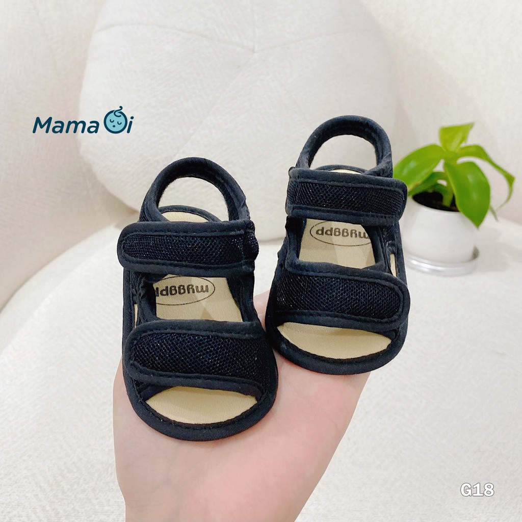 G18 Giày tập đi cho bé giày sandal màu đen đế vải mềm nhẹ êm chân cho bé của Mama Ơi - Thời trang cho bé