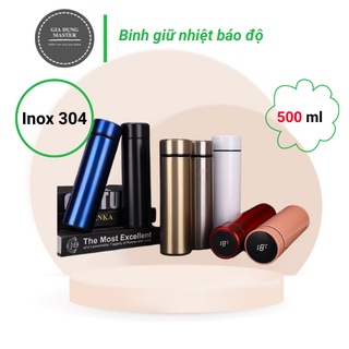 Bình giữ nhiệt Inox 304 cao cấp, có đèn Led hiển thị nhiệt độ, dung tích 500ml