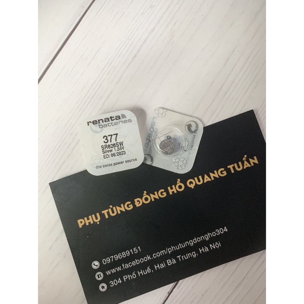 Pin Renata SR626SW - SR626 - 626 - 377 - LR626 - AG4 Của Thụy Sĩ - Pin Đồng Hồ Đeo Tay Chính Hãng Gi