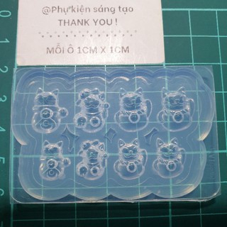 Khuôn silicon mèo thần tài