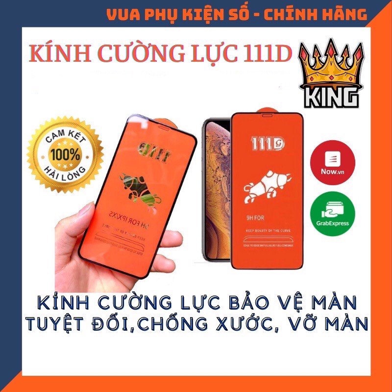 Kính Cường Lực Full Màn 111D ✓ Siêu Cứng ✓ Kính Chống Xước cho 6 6S 7 8 Plus X XS XS MAX 11 PRO MAX