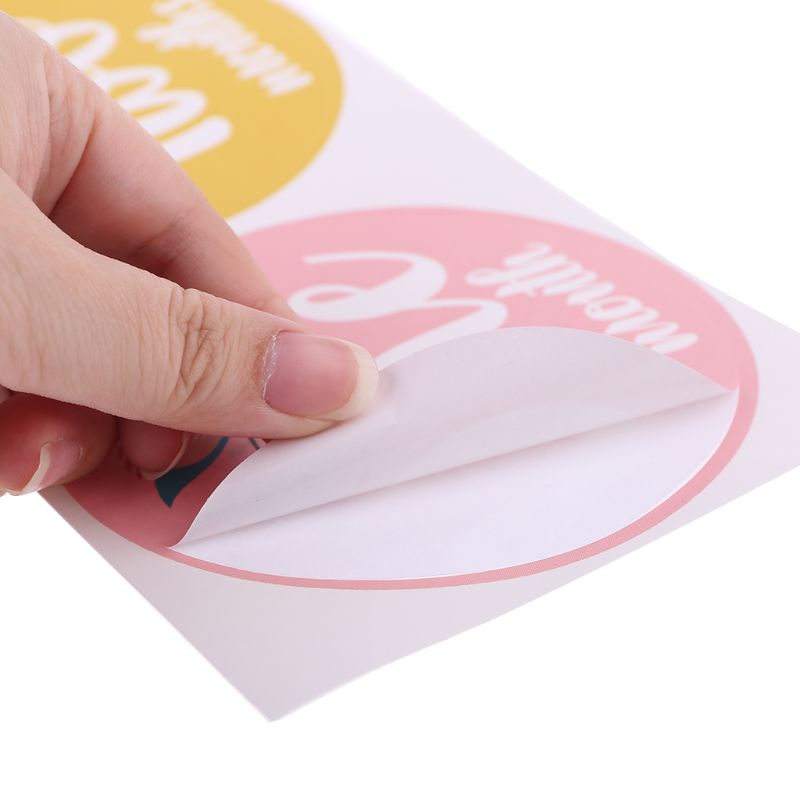 Bộ 12 Sticker Đánh Dấu Cột Mốc Phong Cách Boho Cho Bé Sơ Sinh