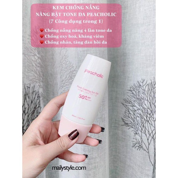 [Mã SKAMPUSH11 giảm 10% đơn 200k] Kem Chống Nắng Nâng Bật Tone Peacholic Fresh Calming Sun Gel | BigBuy360 - bigbuy360.vn