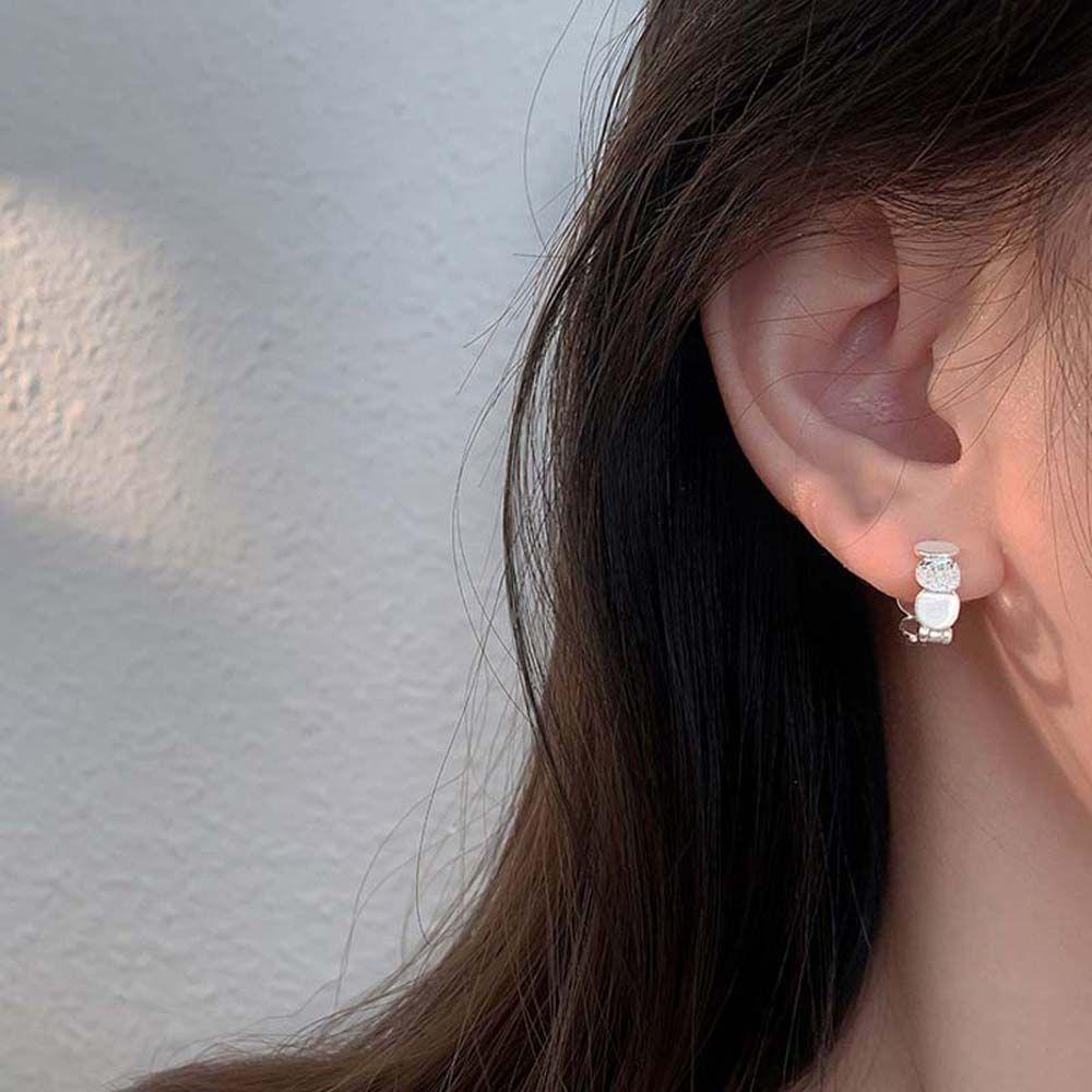 Bông Tai Tròn Đính Kim Sa Thời Trang Dành Cho Nữ VANES1