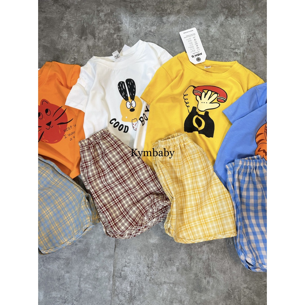 Set bộ thun cotton phối kẻ sọc cho bé S730 [Form nhỏ hơn 1 size]