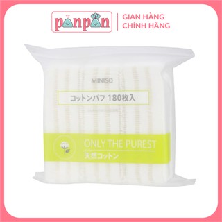 Bông tẩy trang miniso nhật bản 180 miếng