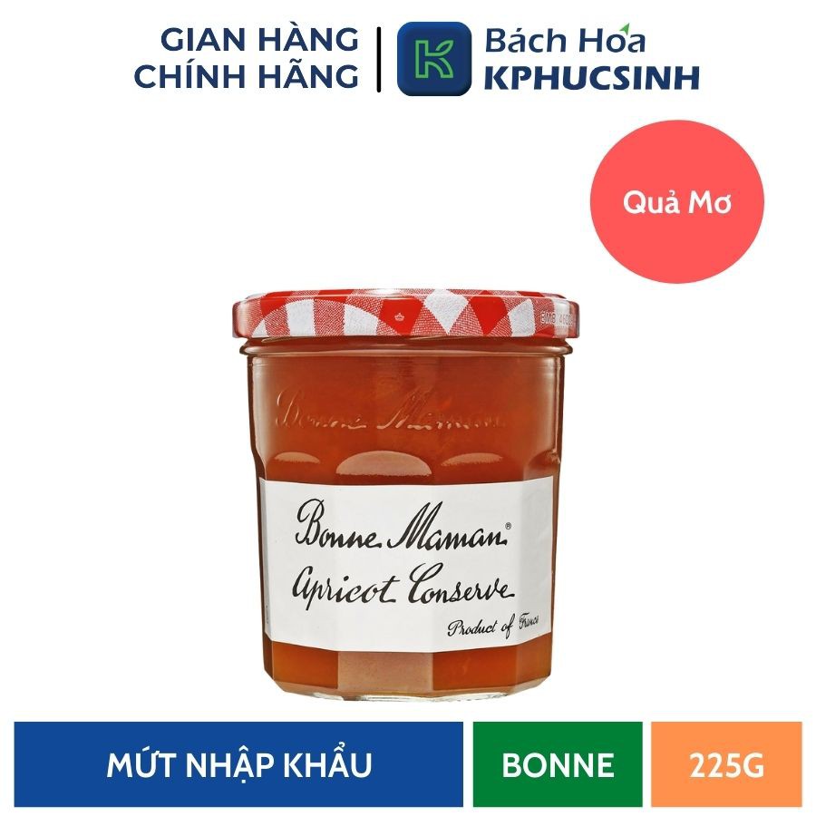 Mứt quả mơ hiệu Bonne Maman 225g KPHUCSINH - Hàng Chính Hãng