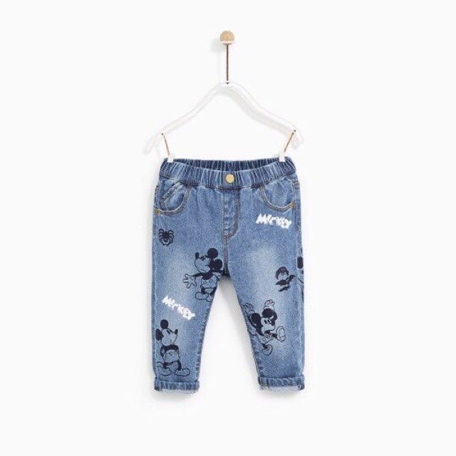 Quần bò Zara Mickey