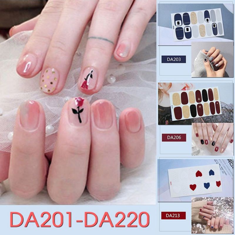 Nail sticker dán móng nhiều mẫu xinh, cute