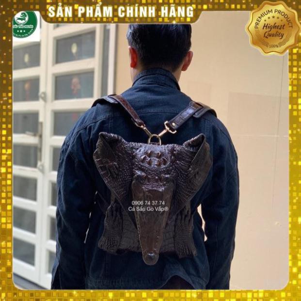 Thẻ BH 12 Tháng - BALO CÁ SẤU NGUYÊN CON ĐAN VIỀN Cá Sấu BinBon . Hàng Cao Cấp, xịn, Rẻ, Đẹp
