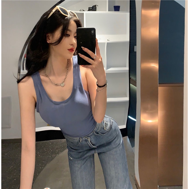 Áo hai dây nhỏ Pure Cube có đệm ngực hở lưng đẹp mắt phong cách gợi cảm