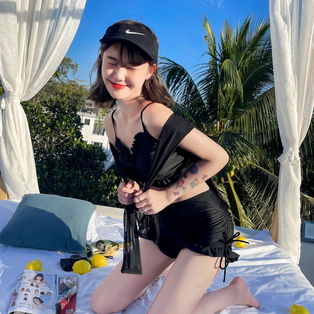 Bộ Đồ Bơi Ba Mảnh Che Phủ Bụng Phong Cách Hàn Quốc Quyến Rũ Cho Nữ | BigBuy360 - bigbuy360.vn