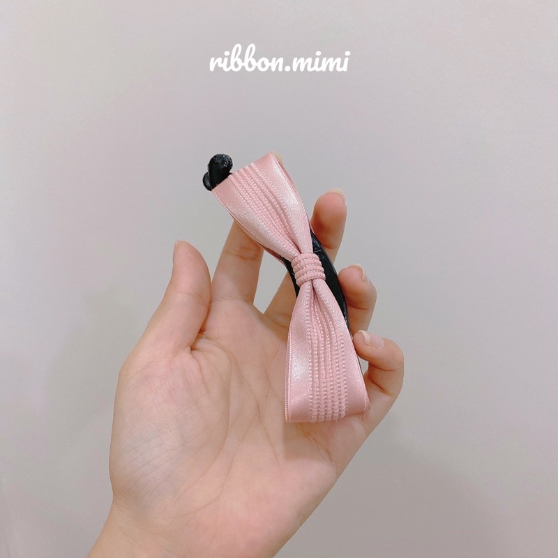 Kẹp Tóc Nơ Dạng Dọc Handmade Cao Cấp Ribbon.mimi Kẹp Dọc