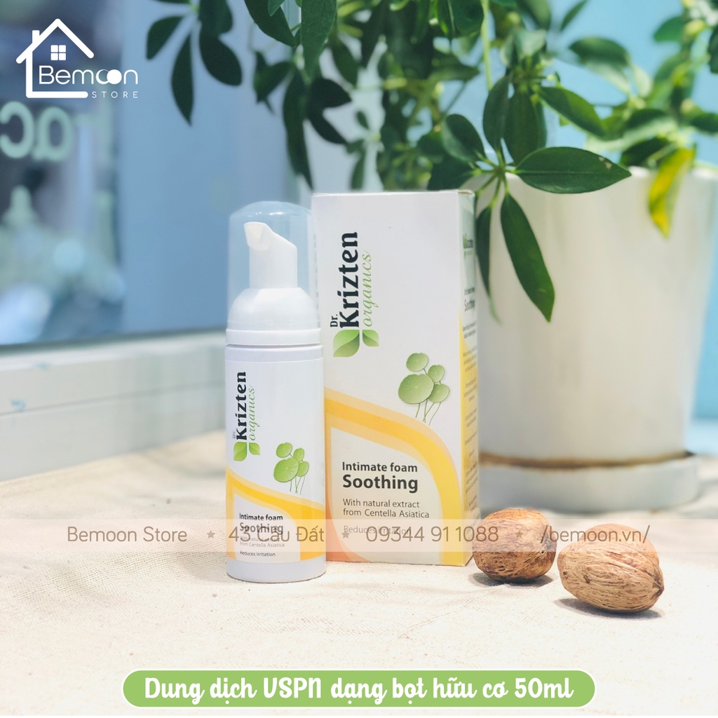 Nước vệ sinh phụ nữ hữu cơ dạng bọt Dr. Kristen Organic 50ml