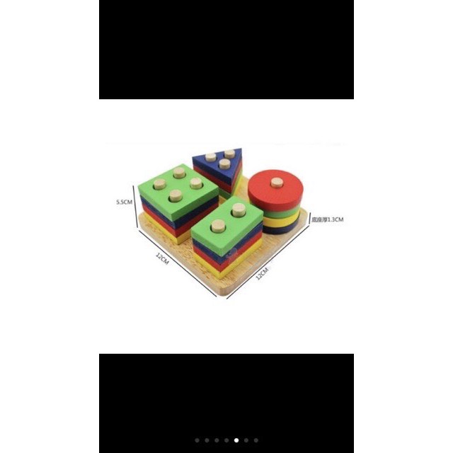 Đồ chơi gỗ Học hình khối màu sắc cho bé